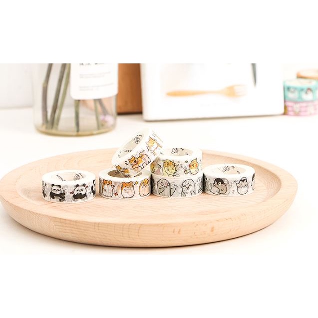 Washitape cổ phong nhũ vàng chiết 35cm