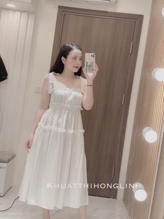 Váy 2 dây đũi lụa maxi