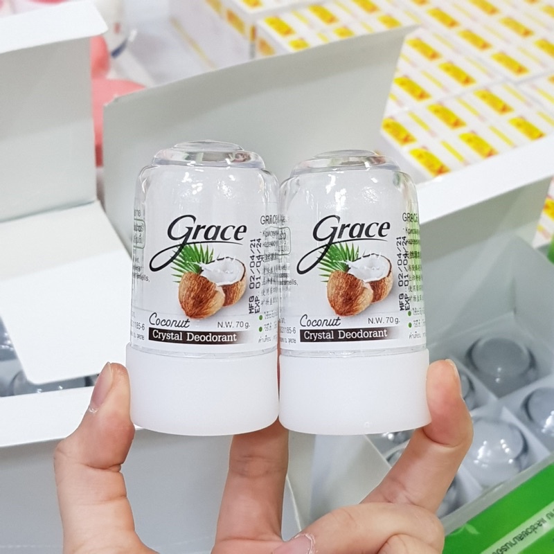 Lăn khử mùi đá khoáng Thái Lan Grace 70g