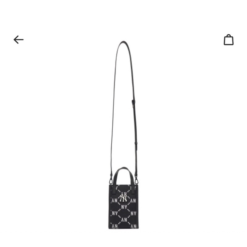 Túi MLB handphone jacquard Dia Mono ss22 đen