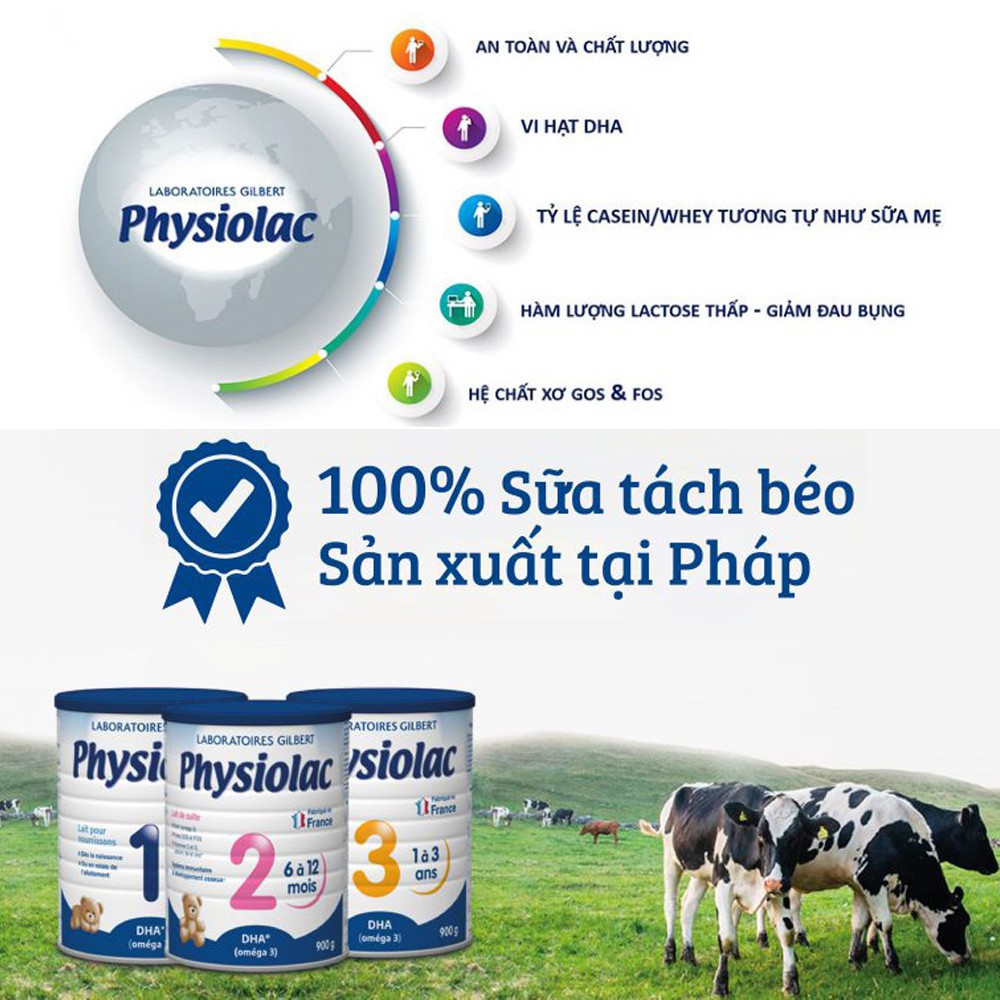 [LẺ GIÁ SỈ] Sữa Physiolac Số 3 900g Mẫu Mới, Date Mới, Giá Rẻ Nhất Babivina physiolac 3