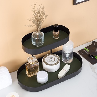 △khay sắt hình oval dùng đựng nước hoa/mỹ phẩm tiện lợi