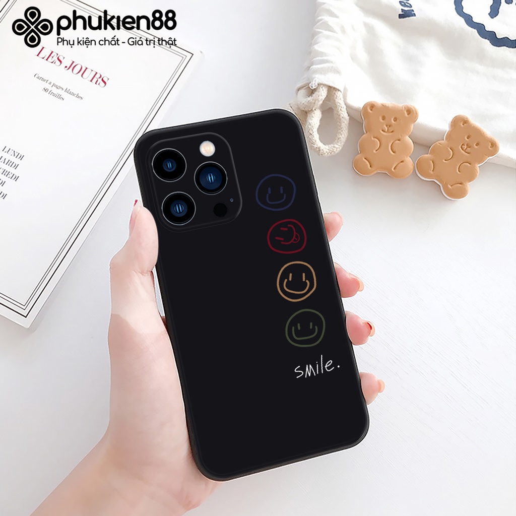 Ốp lưng ip Bốn mặt cười cạnh vuông 6/6plus/6s/6splus/7/7plus/8/8plus/x/xr/xs/11/12/13/pro/max/plus/promax