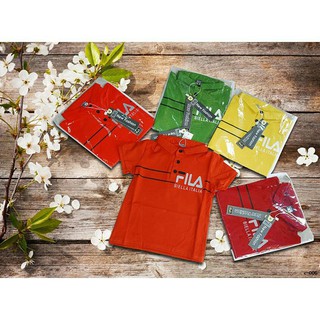 ÁO THUN SIZE 6-10 IN FILA CỔ TRỤ BÉ TRAI  (AT104)