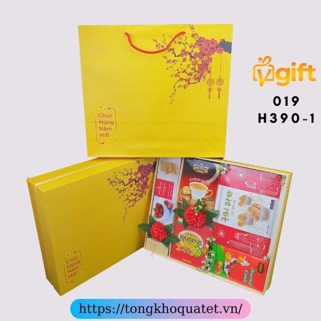 Hộp Quà Tết Mẫu Hộp 380 - 400( 5 Hộp Quà Tết )