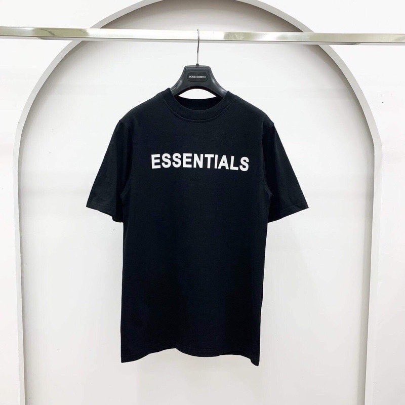 Áo thun nữ Essentials form rộng tay lỡ chất vải Cotton Nhung cao cấp mềm mịn, áo phông đen trắng Unisex nam nữ