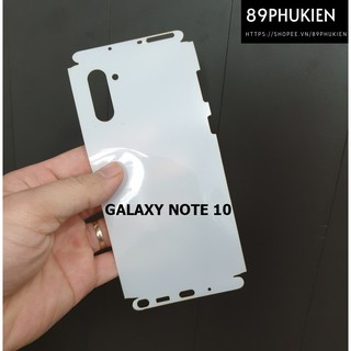 Miếng film NHÁM PPF loại xịn phủ full 99% lưng viền Galaxy Note 10