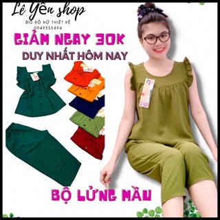 Đồ bộ lửng nữ bigsize 45-70kg chất đũi mặc hè mịn mát