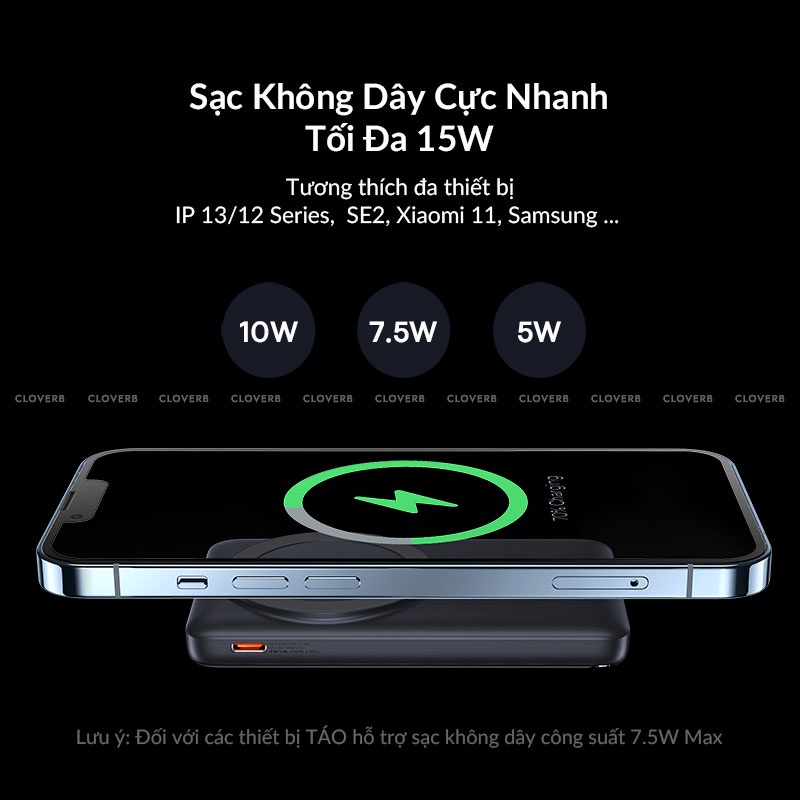 Baseus - Pin Sạc Dự Phòng Không Dây 10000mAh, Sạc Nhanh 20w, Tích Hợp Nam Châm, Lực Hút Mạnh Chắc Chắn, Thiết Kế Nhỏ Gọn