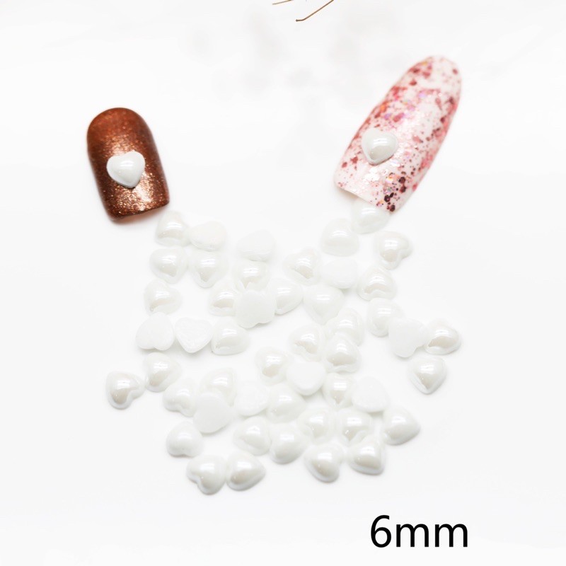 phụ kiện đá trai tim gắn móng tay nail 100 viên