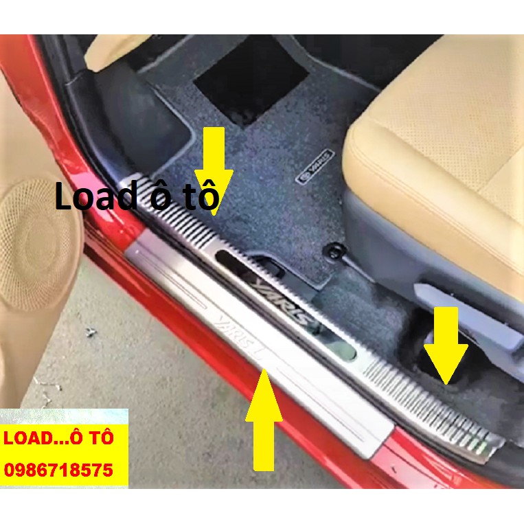 Ốp Bậc Chân, Nẹp Bước Chân Xe Toyota Yaris 2022-2019 Hàng Inox Cao Cấp Nhất Thị Trường