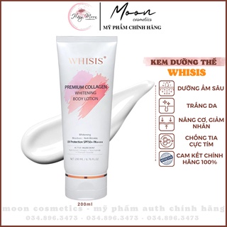 Kem Dưỡng Thể WHISIS Kem Dưỡng Trắng Da Toàn Thân Nâng Tone Chống Nắng Premium Collagen Whitening Body Lotion 200ml