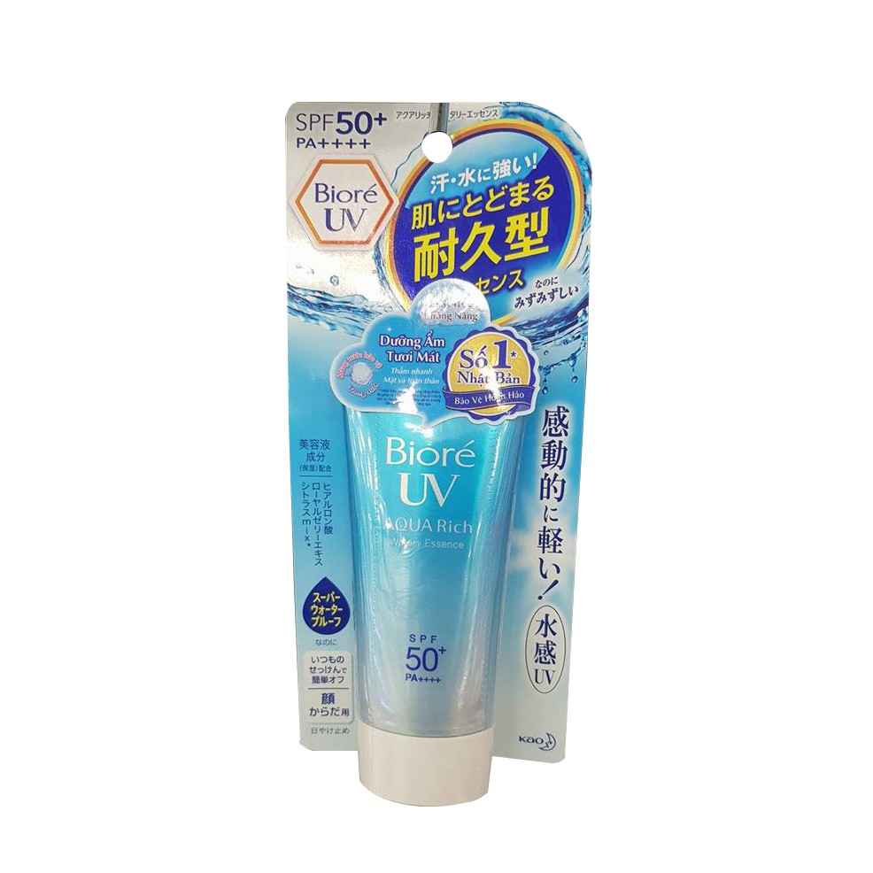 Tinh chất chống nắng dưỡng ẩm Biore UV Aqua Rich Watery Essence SPF50 50g