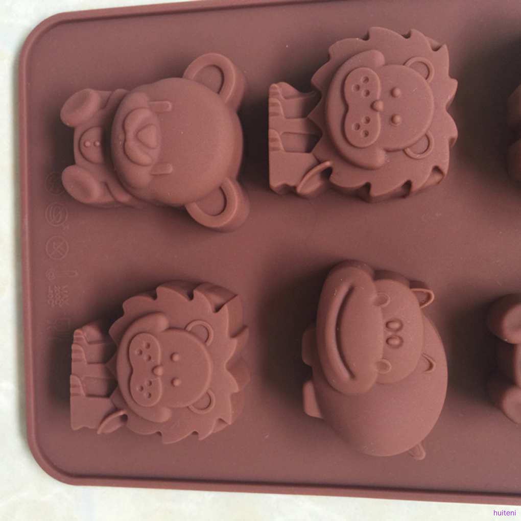 Khuôn Làm Bánh Kẹo Hình Động Vật 3d 8 Ngăn