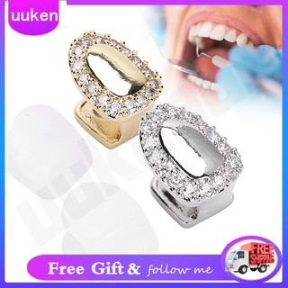 [Uukendh]Phụ kiện trang sức cho răng độc đáo phong cách hip hop dự tiệc