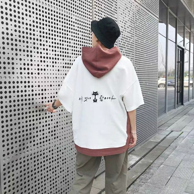 [ FREE SHIP ĐƠN 99K ]_Áo hoodie tay lỡ mèo gầy unisex .