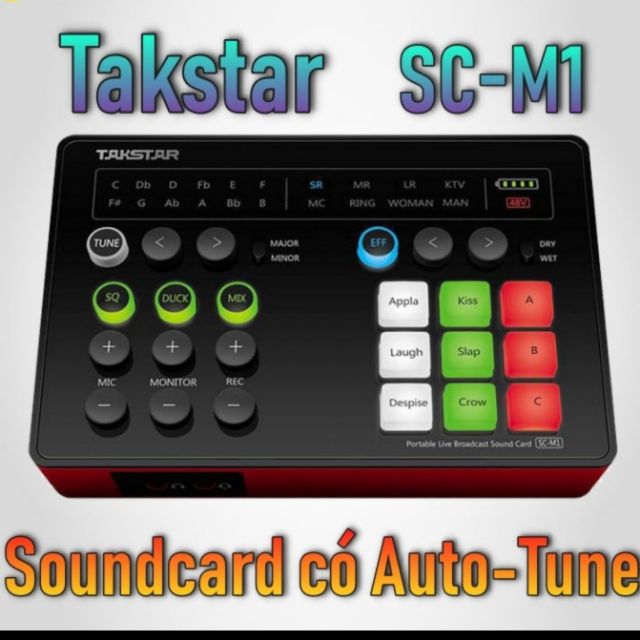 Sound card livestream thu âm Takstar SC M1(Bảo hành 2 năm)