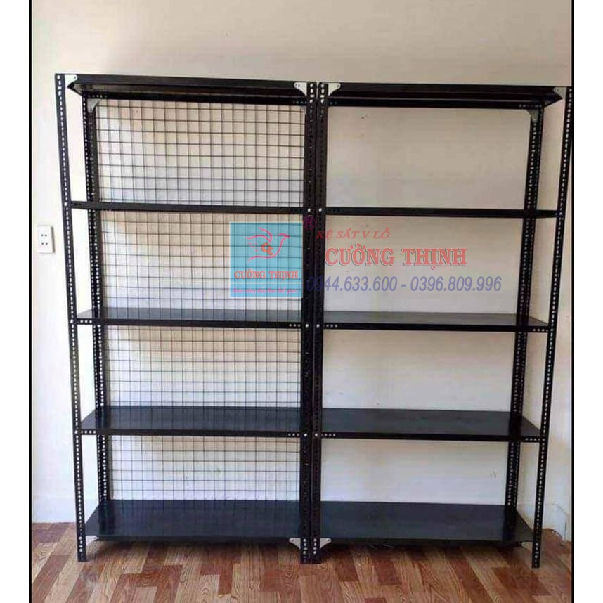MÂM SẮT, TẤM MÂM SẮT màu Đen, Dài 100cm, Rộng 40cm - Lắp ráp kệ sắt v lỗ, kệ sắt đa năng, sắt v lỗ