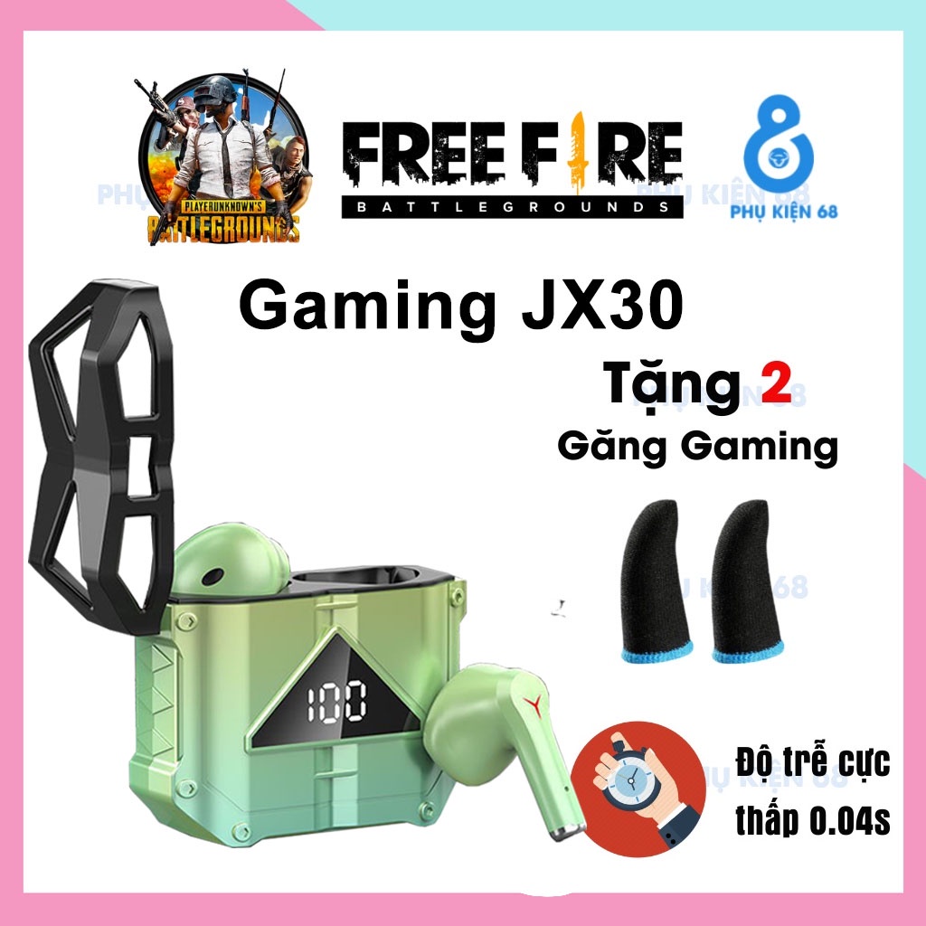 Tai Nghe Gaming Bluetooth JX30 TWS Tai Nghe Chơi Game Không Thiết Kế Ấn Tượng Dây Độ Trễ Cực Thấp Chip Bluetooth 5.3