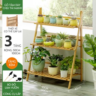 KỆ CHỮ A ĐỂ HOA CHẬU CẢNH 3 TẦNG CỠ 100CM