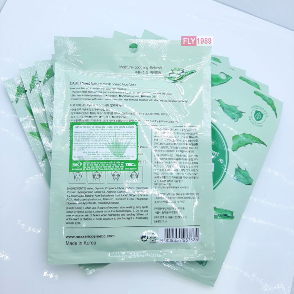 Mặt nạ đắp mặt dưỡng da Lô Hội Hàn Quốc Dabo Mask 23g