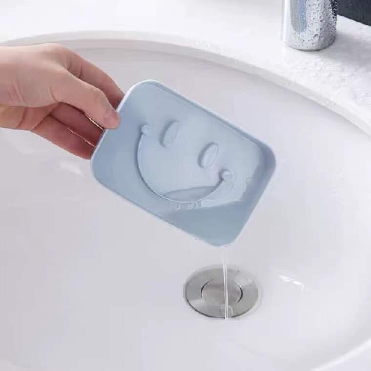 Khay Đựng Xà Bông Xà Phòng 2 Lớp Hình Mặt Cười Dễ Thương (Để Trên Bề Mặt) 88217