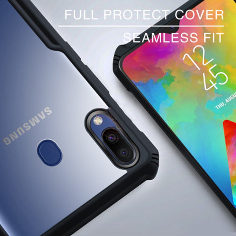 Ốp Điện Thoại Túi Khí Bo Viền Màu Trong Suốt Cho Samsung A10 A20 A30 A10s A20s Galaxy M10s M10