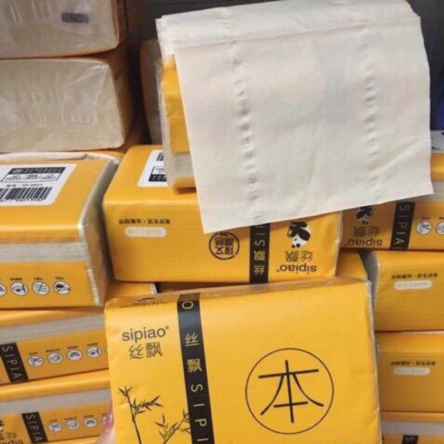 Giấy Ăn Gấu Trúc Chất Liệu Than Tre Mềm Mại