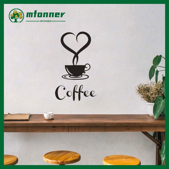Miếng Dán Tường Nhà Bếp Hình Tách Cà Phê Chống Dầu Chống Bám Dầu