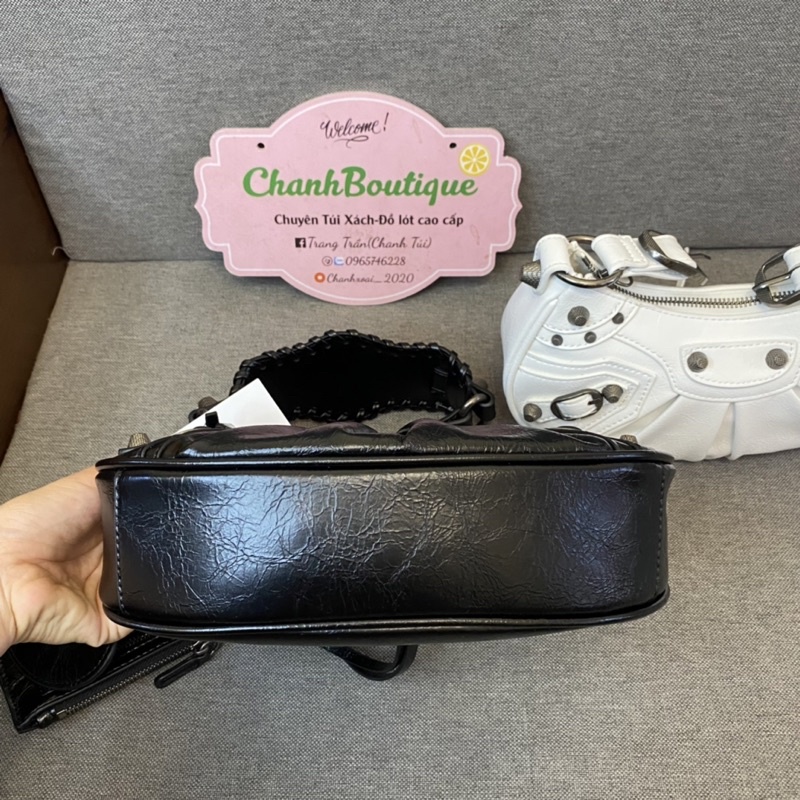 Túi Đeo Vai Gấp Gọn Gắn Đinh Tán Phong Cách Âu Mỹ Cổ Điển Thời Trang