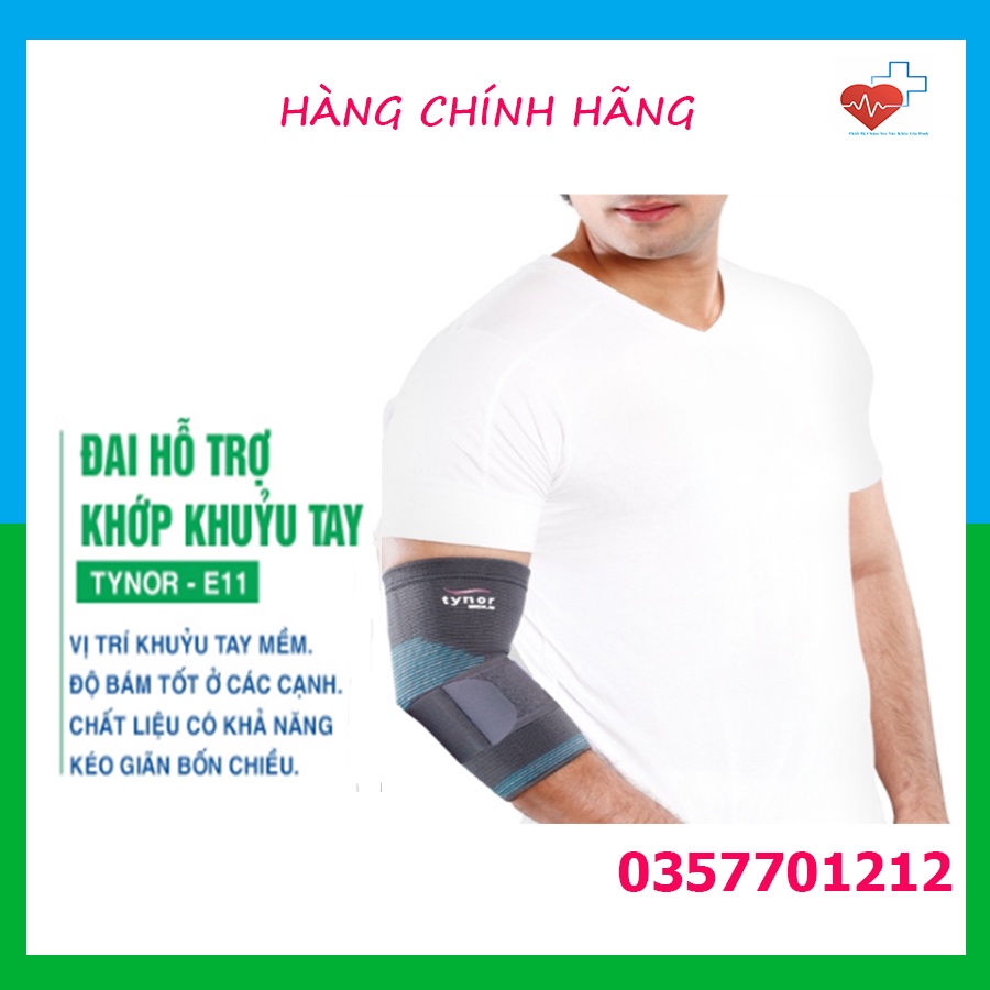 Đai hỗ trợ khớp khuỷu tay Tynor E11 - Băng thun khuỷu tay - Hàng chính hãng