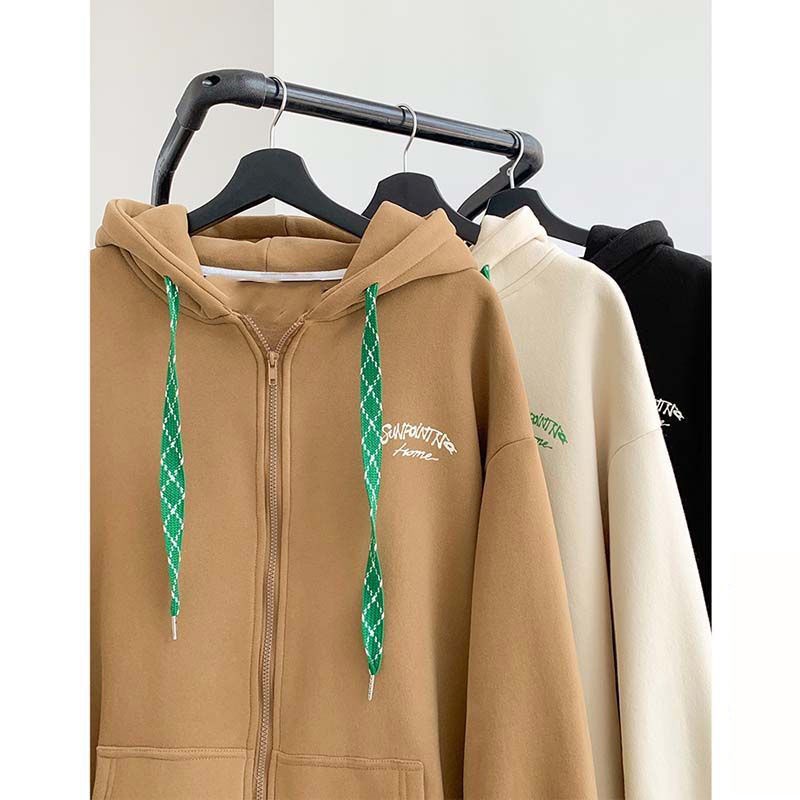 Áo Khoác Cardigan Có Nón Dáng Rộng Cỡ Lớn Thời Trang Xuân Thu Phong Cách Retro Mới Cho Nữ