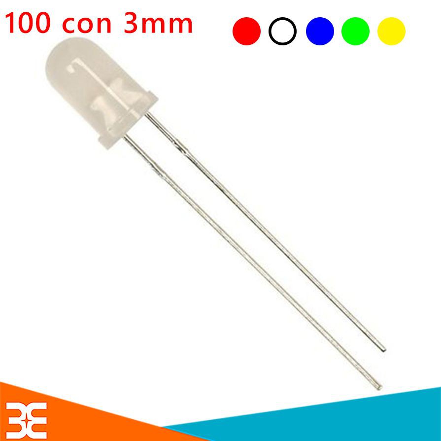 Gói 100 Con Led Đục 3mm