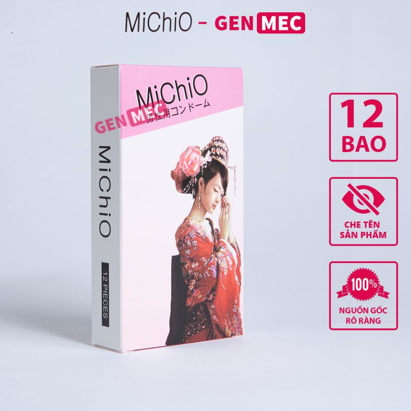 CHÍNH HÃNG HỘP 12 CÁI BAO CAO SU MICHIO NHẬT BẢN