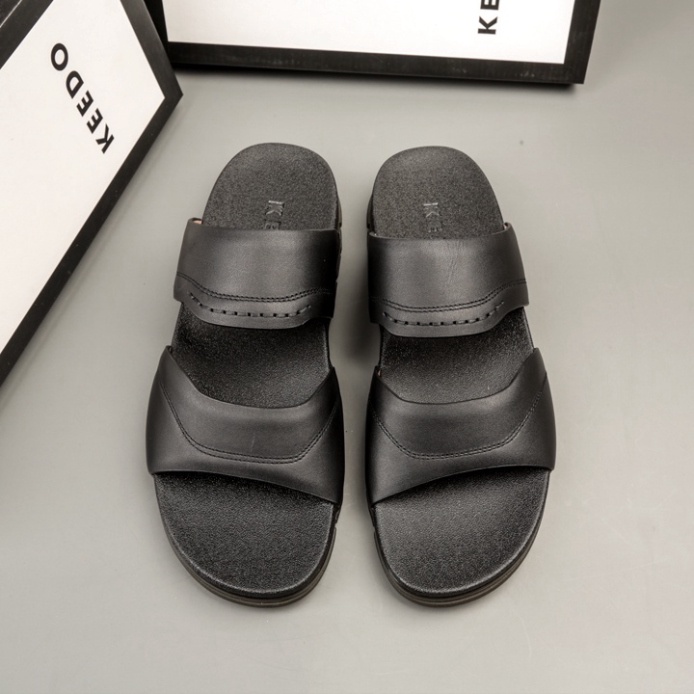 Dép quai ngang hàng hiệu da bò thật KEEDO DR0105