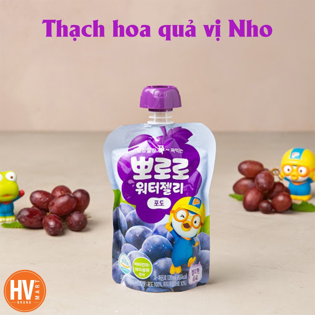 [SIÊU HOT ] Thạch Hoa Quả Pororo Paldo Hàn Quốc Cho Trẻ Em 120ml 뽀로로워터젤리 - Giúp Tăng Sức Đề Kháng Cho Bé