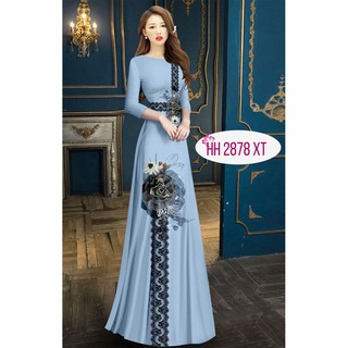 VAI AO DAI IN 3D HOT (CẢ BỘ VẢI )