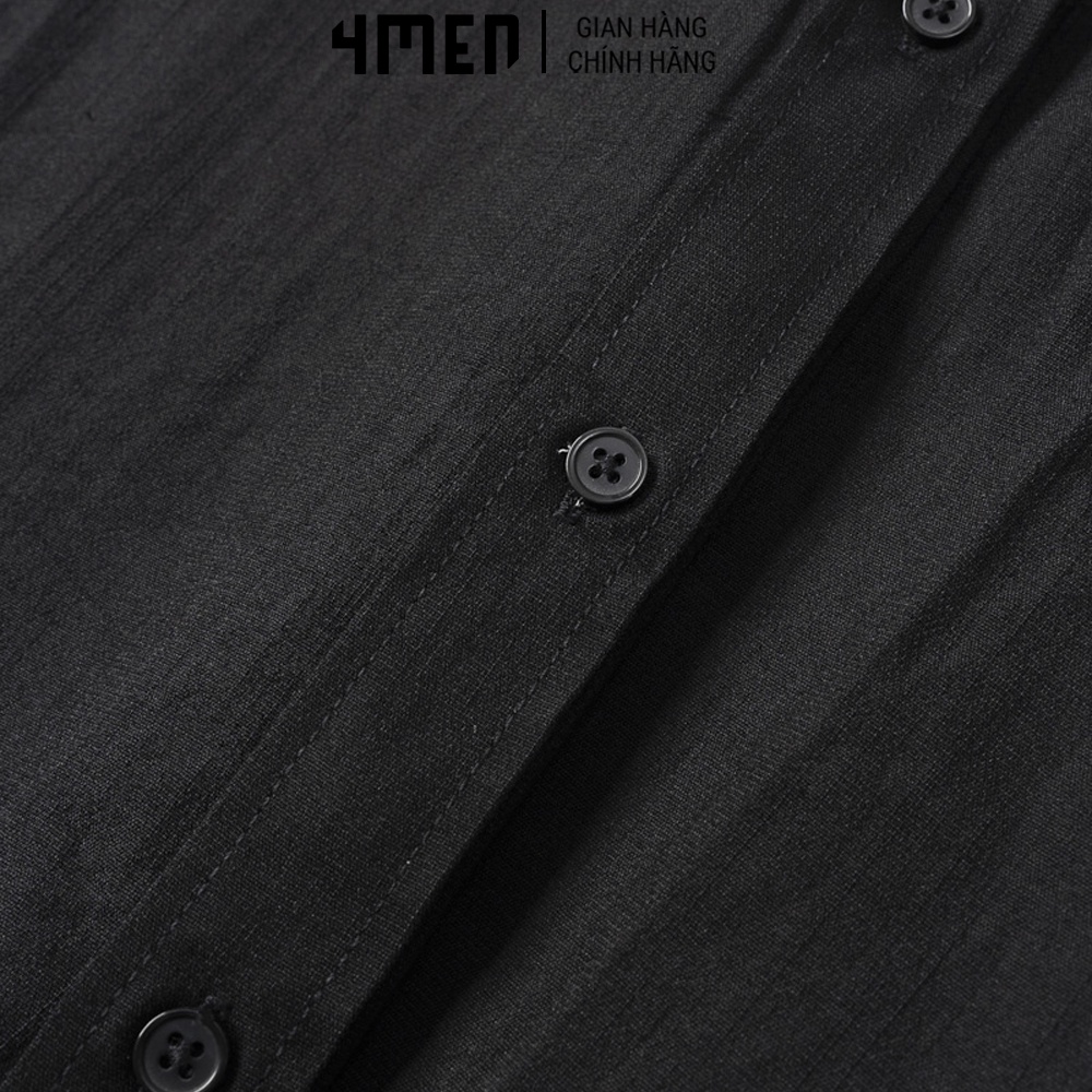 Áo Sơ Mi Nam Regular Đũi 4MEN SM109 tay dài thanh lịch, trẻ trung, chất vải đũi mềm mại, thấm mồ hôi tốt