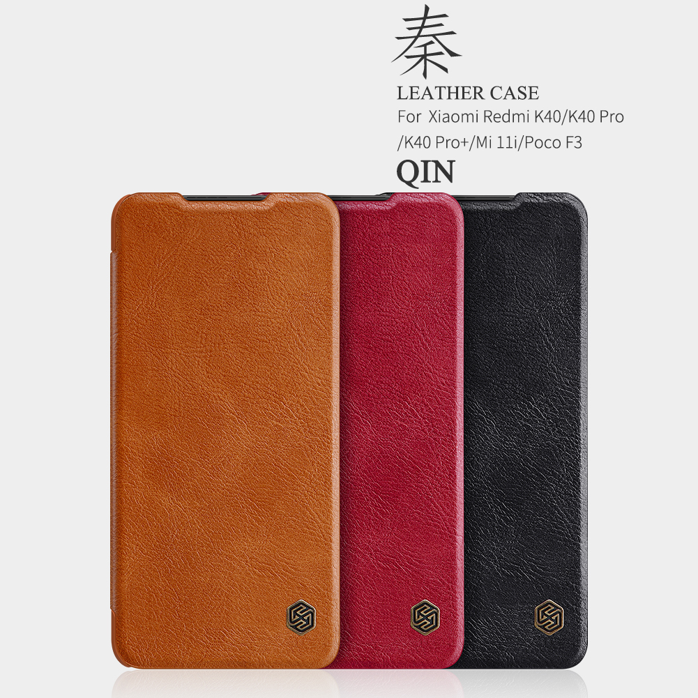 Nillkin Qin Series Phone Case For Xiaomi POCO F3 / Mi 10i / Redmi K40 / K40 Pro / K40 Pro+ Flip Leather 360° All-inclusive Shockproof Protective Built-in Bank Card Slot