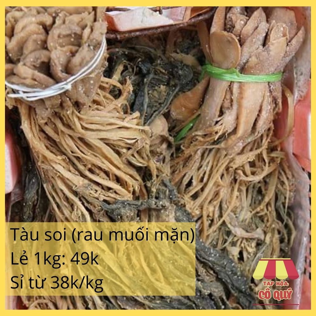 [video ảnh thật] 1kg rau tàu soi muối đặc sản xứ lạng, sỉ 38k/kg - Tạp hóa cô Quý (M21)