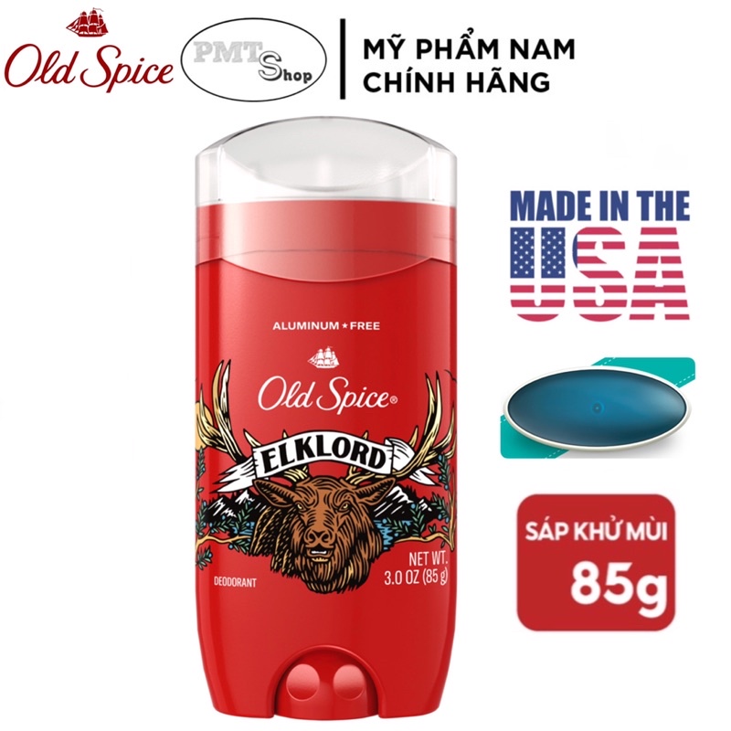 Lăn Sáp khử mùi nam Old Spice Wild Collection 85g (sáp xanh) Wolfthorn Bearglove Krakengard Elklord Nightpather