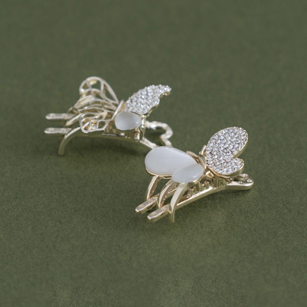Kẹp Tóc Đính Đá Opal Dễ Thương Cho Nữ|Kẹp Tóc Hợp Kim Phong Cách Hàn Quốc