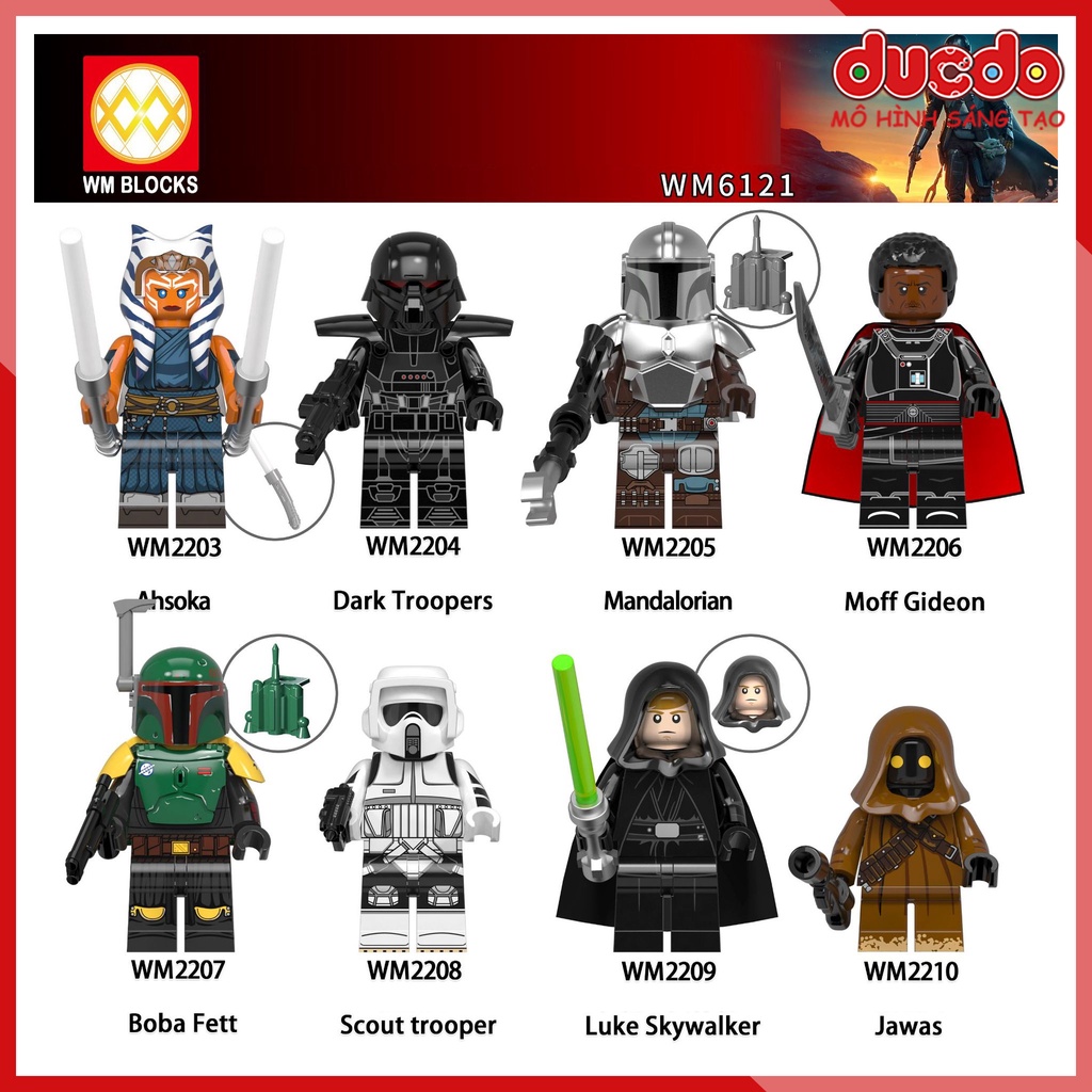 Minifigures các nhân vật trong Star Wars full trang bị - Đồ chơi Lắp ghép Xếp hình Mô hình Mini WM WM6121