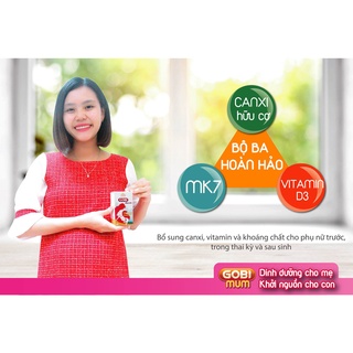 Gobi Mum - Viên cao xương ngựa bạch Mông Cổ cho bà mẹ trước và sau sinh bổ sung canxi hữu cơ sắt tăng cường sức khỏe