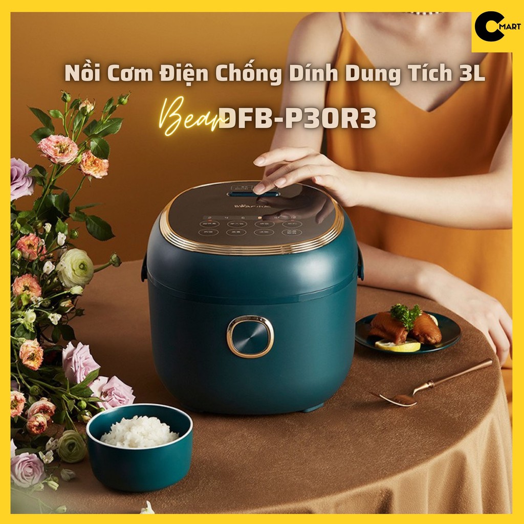 Nồi Cơm Điện Chống Dính Đa Năng Có Hẹn Giờ Dung Tích 3L BEAR DFB-P30R3 [CMART_Gia Dụng Tiện Ích]