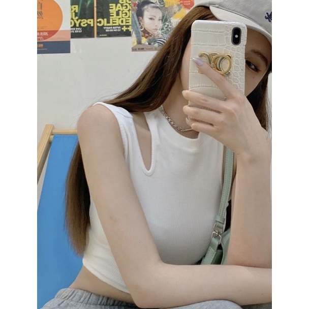 Áo croptop kiểu chéo vai sexy [ 2TSTORE ]