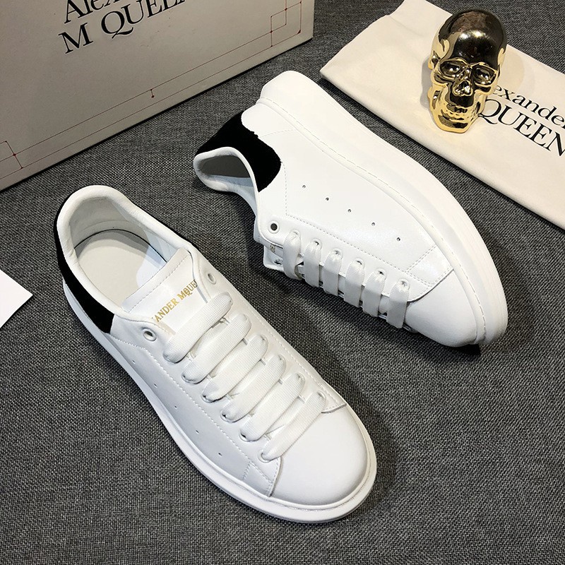 Giày Alexander Mc Queen Trắng Cổ Thấp, Giày Thể Thao Nam Nữ Độn Đế MCQ G06
