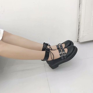 Giày Búp Bê Lolita Thắt Dây Ulzzang