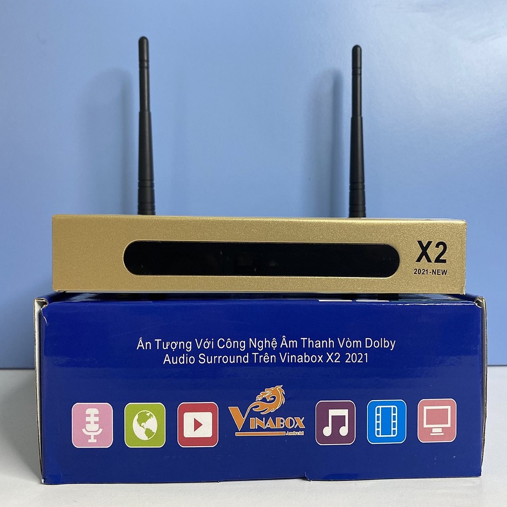 Android tv box Vinabox X2 2021 kèm Điều khiển giọng nói NETBOX V2- Hàng Chính Hãng