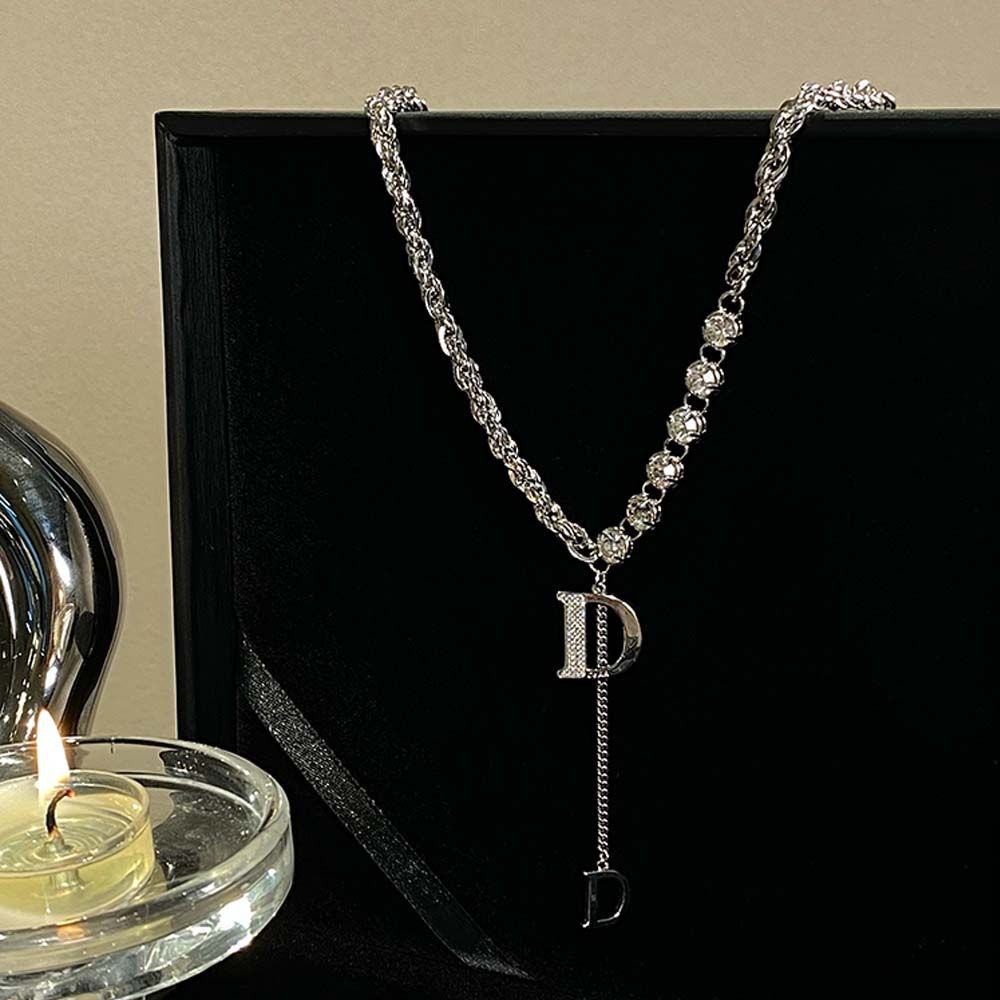 Vòng cổ hợp kim mặt chữ D phong cách Hàn Quốc thời trang cho nữ